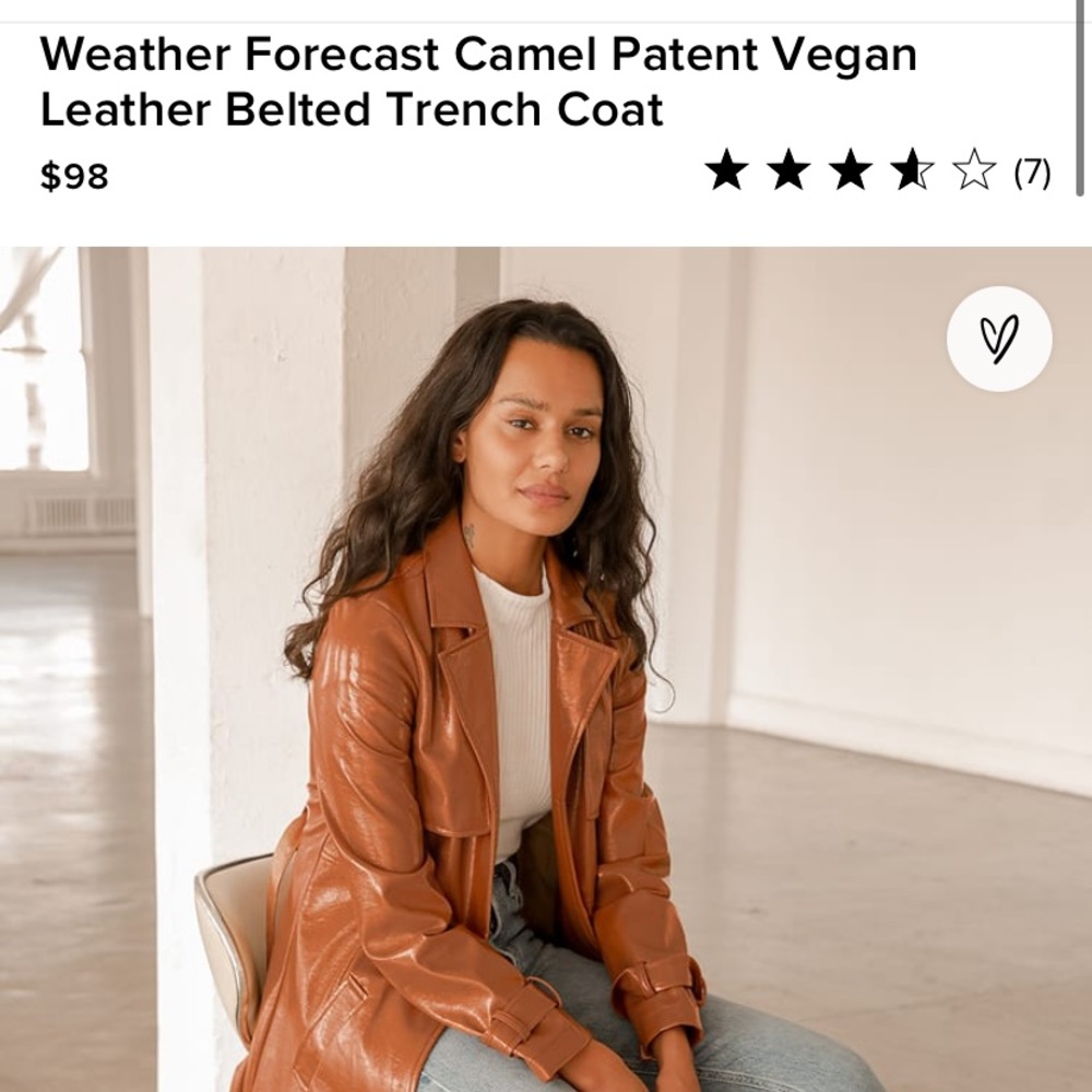 Patent Vegan Leather Trench Coat